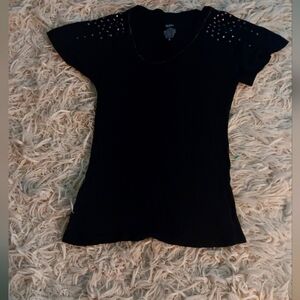 Black Studded Women's Top Size S